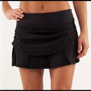 Lululemon Run Chase Me Skirt Skort Black Size 6